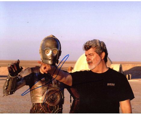 LUCAS GEORGE: (1944- ) American film Director, an Academy Award nominee. Signed colour 10 x 8 photograph by Lucas, the image 