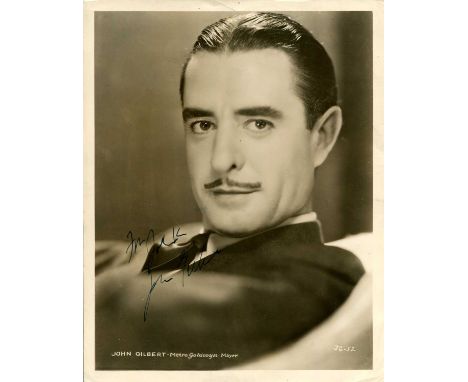 GILBERT JOHN: (1897-1936) American actor. Vintage signed and inscribed sepia 8 x 10 photograph, the Metro-Goldwyn-Mayer publi