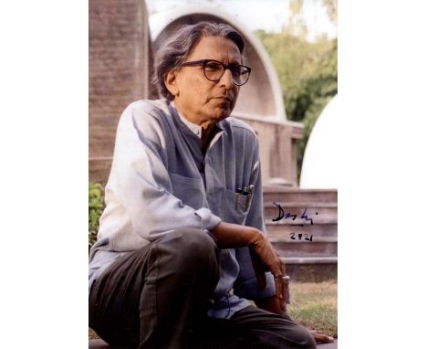 DOSHI B. V.: (1927-2023) Indian architect, a pioneer of modernist and brutalist architecture in India. Signed colour 5 x 7 ph