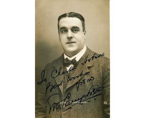 CAMPBELL ERIC: (1879-1917) English actor, remembered as a key member of Charles Chaplin´s film ensemble, invariably cast as a