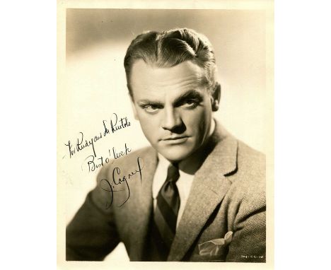 CAGNEY JAMES: (1899-1986) American actor, Academy Award winner. An excellent vintage signed and inscribed sepia 8 x 10 photog