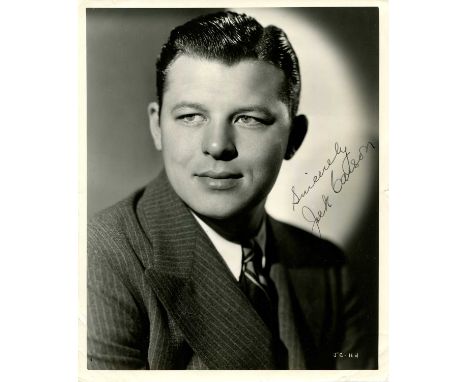 CARSON JACK: (1910-1963) Canadian-born American actor. A scarce vintage signed 8 x 10 photograph of Carson in a head and shou