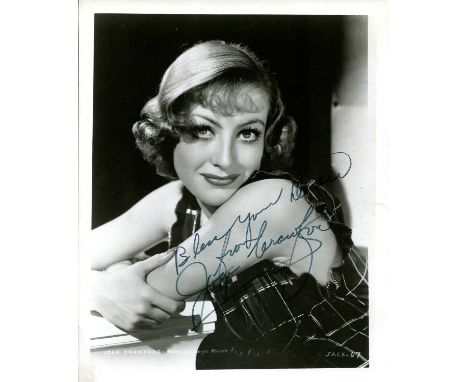 CRAWFORD JOAN: (1905-1977) American actress, Academy Award winner. Signed and inscribed 8 x 10 photograph of the actress in a