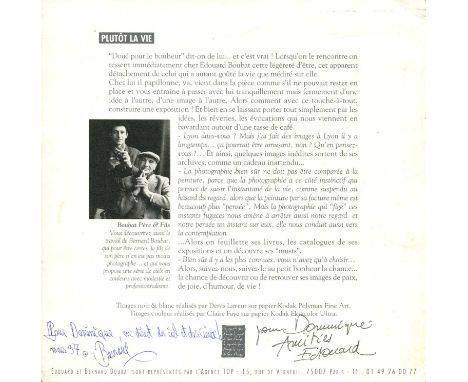 BOUBAT EDOUARD: (1923-1999) French photojournalist and art photographer. A printed 8 x 8 invitation card issued by Le Laborat