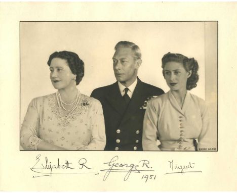  GEORGE VI: (1895-1952) King of the United Kingdom 1936-52, ELIZABETH THE QUEEN MOTHER: (1900-2002) Queen consort of the Unit
