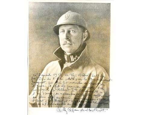 COPPENS WILLY: (1892-1986) Belgian fighter ace of World War I, officially credited with 37 victories, thus making him Belgium