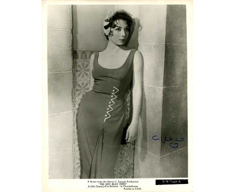 GRECO JULIETTE: (1927-2020) French singer and actress. Signed 8 x 10 photograph, the original vintage publicity portrait depi