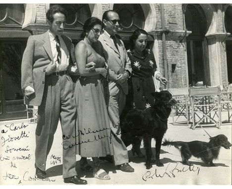L´AMORE: A good vintage signed and inscribed 9 x 7 photograph by Jean Cocteau (1889-1963) French poet, playwright, novelist, 