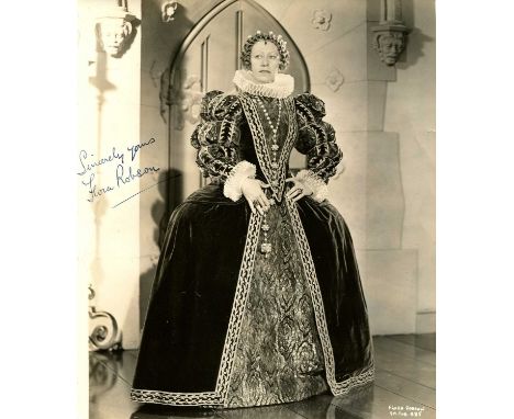 ENGLISH ACTRESSES: Flora Robson (1902-1984) English actress. Vintage signed 7.5 x 9 photograph of the actress standing in a f