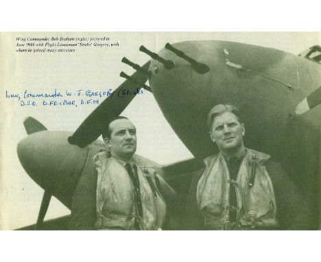 GREGORY WILLIAM JAMES ´STICKS´: (1913-2001) British Wing Commander who, as a wireless operator/air gunner during World War II