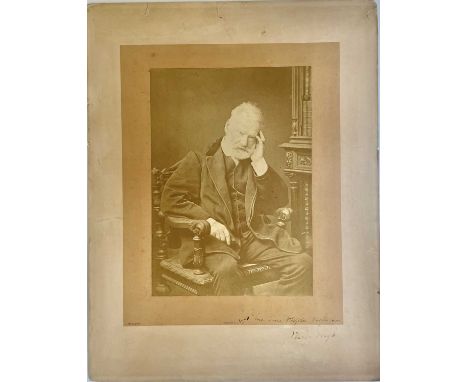 HUGO VICTOR: (1802-1885) French novelist, poet and dramatist. A fine and exceptionally large vintage signed and inscribed sep