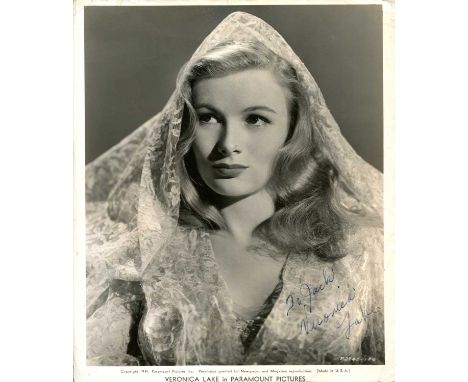 LAKE VERONICA: (1922-1973) American actress, remembered for her femme fatale roles opposite Alan Ladd in various film noir. A