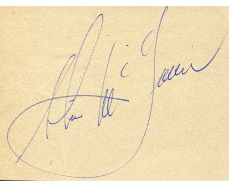 MCQUEEN STEVE: (1930-1980) American actor. Vintage blue ink signature (´Steve McQueen´) on a 12mo card with closely trimmed e