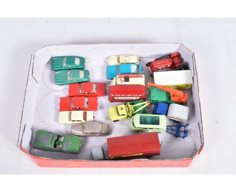 A QUANTITY OF UNBOXED AND ASSORTED MATCHBOX DIECAST VEHICLES, to include Commer T.V. Service Van 'Rentaset', No.62, complete 