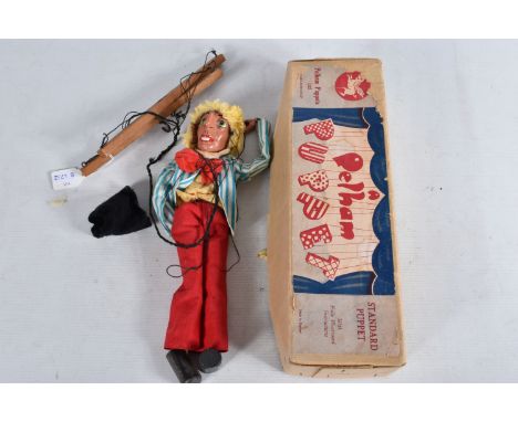 A BOXED PELHAM SL MAD HATTER PUPPET, appears complete and in fairly good condition, with only minor wear, wig  and hat loose,
