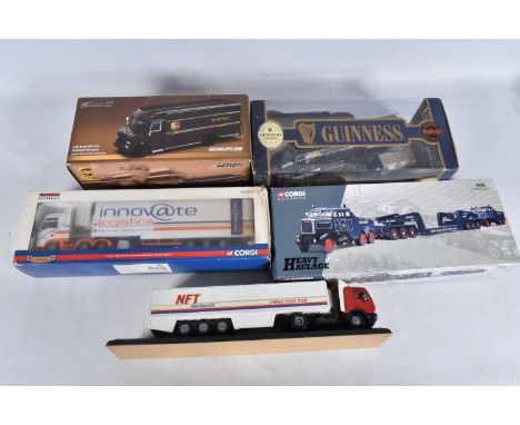 A BOXED CORGI CLASSICS HEAVY HAULAGE SERIES TWO SCAMMELL CONSTRUCTORS AND 24 WHEEL LOW LOADER SET - PICKFORDS, No.17701, boxe