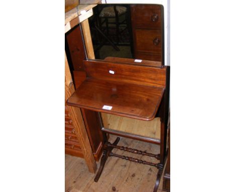 Antique gent's mahogany dressing/shaving mirror