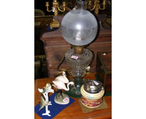 Converted oil lamp, biscuit barrel, etc.