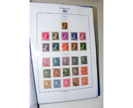 Album containing collectable Belgium stamps 1858 to modern, including railway and Parcel Post