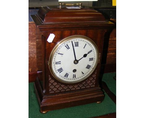 Mahogany cased bracket clock - 32cm high