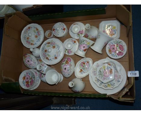 A quantity of Wedgwood "Meadow Sweet" china including vases, trinket pots, shell dish, bell, etc.