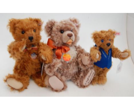 A Steiff teddy-bear 'The Great American - Roosevelt', No.682612, limited edition No.0060/1500, boxed; a Steiff teddy-bear 'Ca