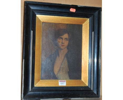 A late 19th century portrait oleograph, 24.5 x 18cm 