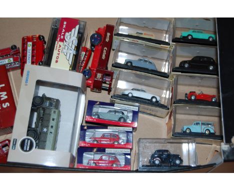 A collection of various 176th scale and other loose and boxed diecast to include Hornby scaled out autos, a Budgie LMS Scamme