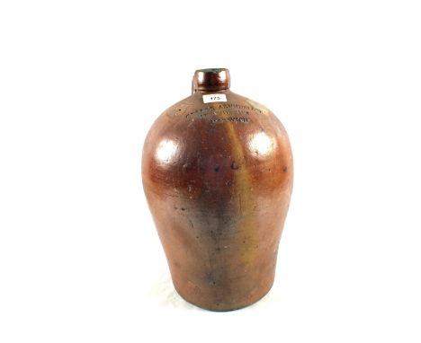 A salt glazed stoneware jar, George Arundel, Norwich and one other