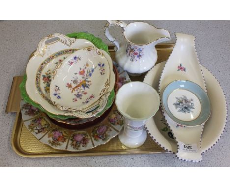 Two Poole floral and two Vienna plates and other china