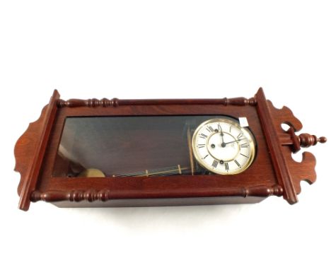 A modern wall clock, cream phone, dome clock, china and a Kodak camera