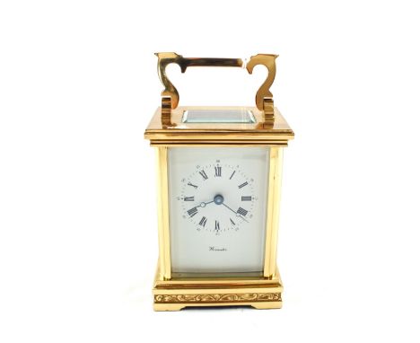A Worcester Brass cased carriage clock