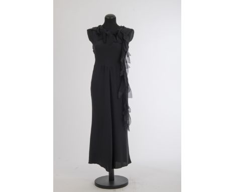 AbendkleidJil Sander, Hamburg Seide, schwarz, ärmellos. Gr. 38.