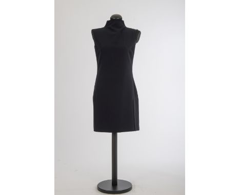 EtuikleidJil Sander, Hamburg Schurwolle, dunkelblau, gefüttert, Turtleneck. Gr. 38.