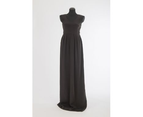 AbendkleidJil Sander, Hamburg Mischgewebe, schwarz, bodenlang, ärmellos. Gr. 34.