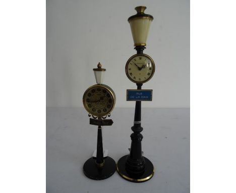 Jaeger LeCoultre&nbsp; 'Rue De La Paix' street lamp clock together with one further similar