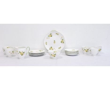 Shelley tea service for six, comprising six cups, six saucers, six plates, sandwich plate, milk jug and sugar basinCondition 