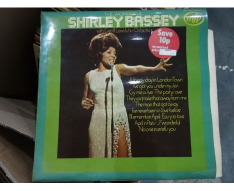 Large quantity of long playing records including Shirley Bassey, Jeff Love and his Orchestra, Spanish records, James Last, Sl