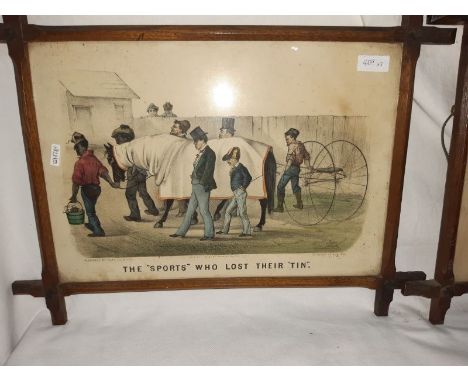 After Thomas Worth (published by Currier & Ives, 115 Nassau Street, New York 1878 copyright) Two colour prints "The 'Sports' 