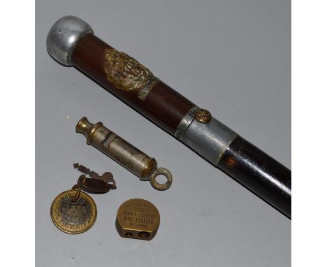 A HIGHLY IMPORTANT WALKING SWORD STICK, the top engraved POW DOUGLAS B.W.CO 1942 RAF, RAF CREST No. 25151 DB and a band D. BA