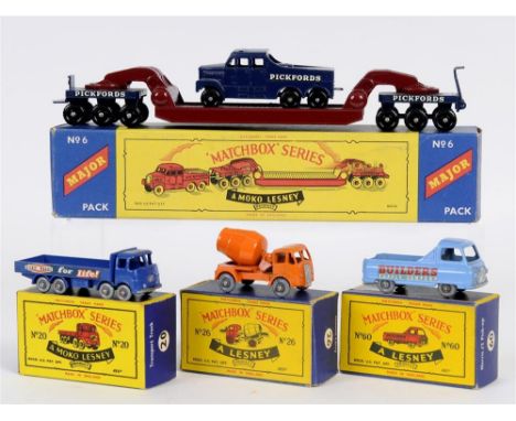 A MATCHBOX MAJOR PACK NO.6, PICKFORDS 200 TON TRANSPORTER dark blue and maroon, very good condition, boxed, the box good; tog