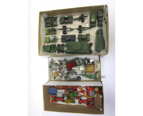 ASSORTED DIECAST MILITARY VEHICLES circa 1950s-60s, by Dinky, Britains, Gama and others, variable condition; together with a 