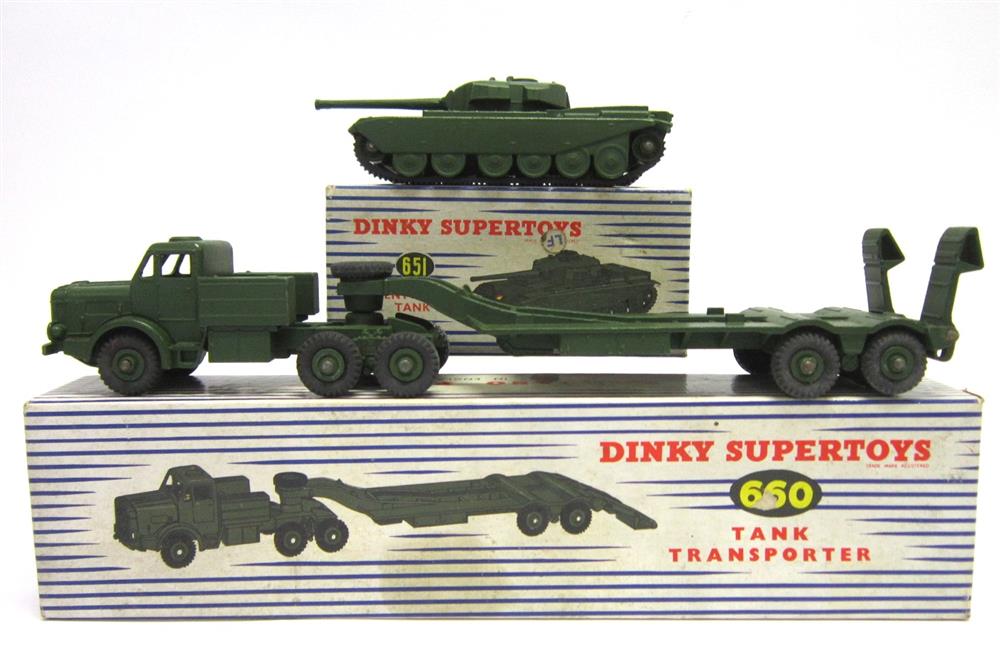 TWO DINKY MILITARY DIECAST MODELS comprising a No.660, Thorneycroft ...