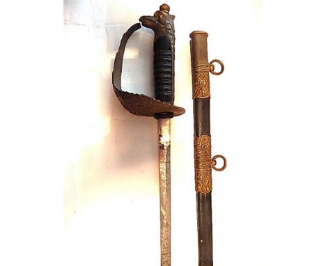 A SECOND WORLD WAR ITALIAN REGIA AERONAUTICA AIR FORCE OFFICER'S DRESS SWORD  of standard production specification, with an e