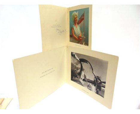 QUEEN ELIZABETH THE QUEEN MOTHER (1900-2002) A 1966 Christmas card, with a mounted black and white photographic portrait with