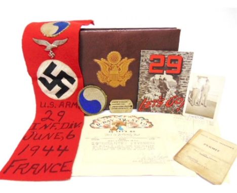 [D-DAY INTEREST]. A SECOND WORLD WAR PERSONAL ARCHIVE RELATING TO PRIVATE ROBERT E. FRALEY, 29TH INFANTRY DIVISION comprising