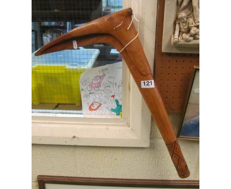 A wooden tribal tool
