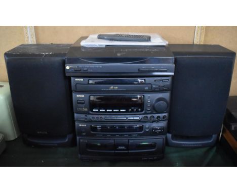 An Aiwa Compact Disc Stereo System and Speakers, Model Z-1100 