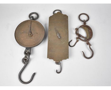 A Collection of Vintage Spring Balances and a Sack Scale 