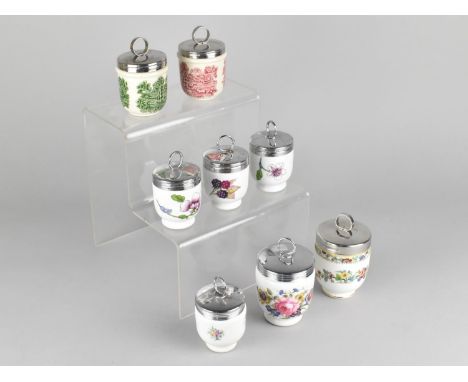 Eight Egg Various Egg Coddlers to Comprise Six Royal Worcester and Two Adams, Various Sizes and Patterns 